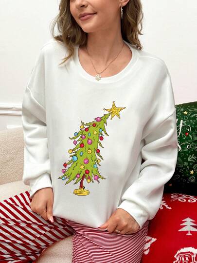 Women Fashionable Christmas Tree Sweatshirt